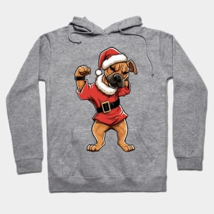 Cartoon Christmas Boxer Dog Dancing Hoodie